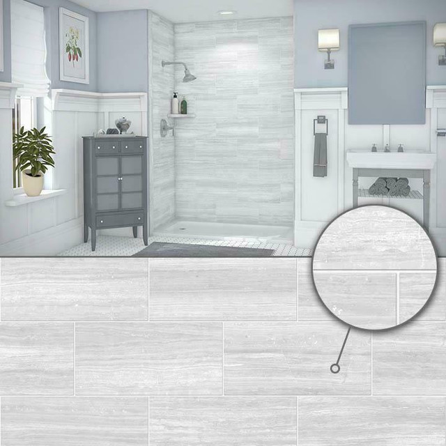 Veincut Gray Shower Wall Surround 5mm - 6 Kit Sizes available ( 35 Colors and Styles Available ) **Includes Delivery in Plumbing, Sinks, Toilets & Showers - Image 2