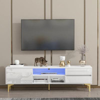 Wrought Studio TV Stand,TV Cabinet,Entertainment Center,TV Console,Media Console,With LED Remote Control Lights,UV Bloom