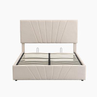 Mercer41 Upholstered Platform bed with a Hydraulic Storage System