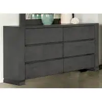 Hokku Designs Lorenzo 6-drawer Dresser Dark Grey