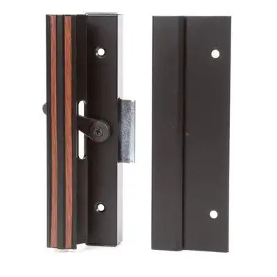 G.A.S. Hardware Diecast Sliding Door Handle Set Anodized Black Extruded Aluminum Inside Pull Painted Black Exterior