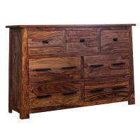 The Twillery Co. Ringgold Sheesham Wood 7 Drawer Double Dresser