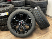 R204GB GMC Sierra Yukon Denali Gloss Black rims and all season tires