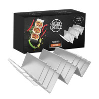 Grillers Choice Griller's Choice Stainless Steel Taco Holder Set - 4 Pack Taco Shell Holder For 12 Tacos, Easy To Clean