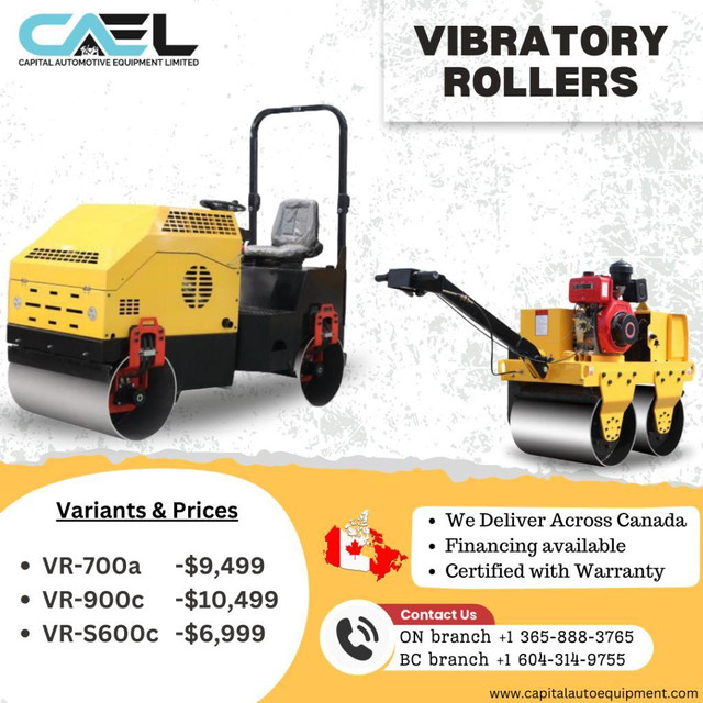 Tandem Vibratory Rollers Drum Compactor - FINANCE AVAILABLE | Certified &amp; Warranty  USA ENGINE in Other Business & Industrial in Oshawa / Durham Region