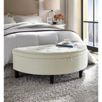 Charlton Home Beaudry Upholstered Flip Top Storage Bench