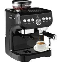 InQRacer Premium Espresso Machine Coffee Maker With Milk Frother, Coffee Grinder, Commercial Coffee Maker Automatic Stai