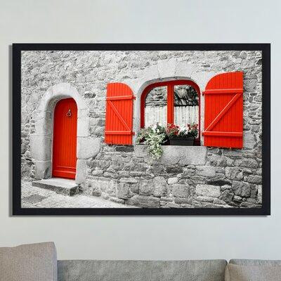 Picture Perfect International "The Red Door" Framed Photographic Print in Arts & Collectibles