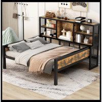 Think Urban Full Size Cabin Daybed with Storage Shelves