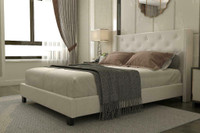 Spring Sale!! Modern &amp; Rich Looking Button Tufted Upholstered Platform Bed