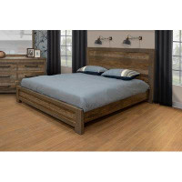 International Furniture Direct Loft Brown Low Profile Footboard King Bed