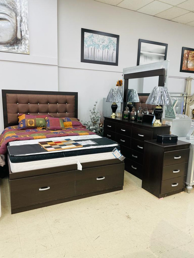 King Solidwood Bedroom Set on Sale!! in Beds & Mattresses in Windsor Region - Image 3