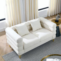Mercer41 60Inch Oversized 2 Seater Sectional Sofa with 2 Pillows