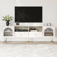 Willa Arlo™ Interiors Dendron 70" TV Stand Media with Acrylic