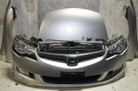 JDM Honda Civic Acura Front Conversion CSX Bumper Lip Headlights Fender Hood Grille Nose Cut Front Clip 2006-2011 OEM