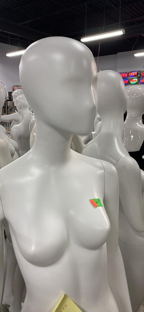 Used matte/glossy white Female mannequin with abstract egghead. manikin clothing display production studio in Other in Ontario - Image 3