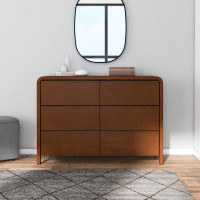Hokku Designs Marquinn Mid Century Modern Solid Wood 6-drawer Dresser
