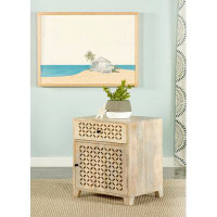 Loon Peak 1-Door Accent Cabinet White Washed