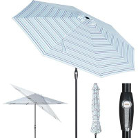 Dovecove 10Ft Patio Market Outdoor Table Umbrella With Auto Tilt And Crank,Large Sun Umbrella With Sturdy Pole&Fade Resi