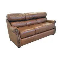 Canora Grey Sudipta 87" Genuine Leather Rolled Arm Sofa