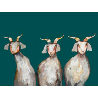 GreenBox Art 'Trio of Goats' -  Wrapped Canvas Print