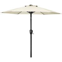 Ebern Designs 7.5' Patio Outdoor Umbrella with Push Button Tilt/Crank and 6 Sturdy Ribs