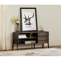 Fitueyes Mid-Century TV Stand For 55" TV & Lift Top Coffee Table Set, Espresso