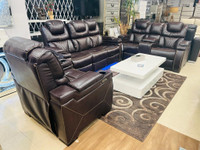 LED Brown Leather Recliner Sale !!