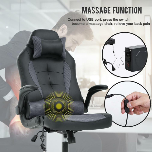 NEW PC GAMING MASSAGE RACING CHAIR 512436 in Other in Alberta - Image 3