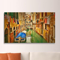 Made in Canada - Picture Perfect International "Venice Canals VIII" by Yuri Malkov Painting Print on Wrapped Canvas