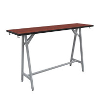 Safco Products Company Spark Teaming Table, 72x20" Rectangular Worksurface, 42"H Silver Base