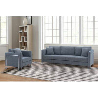 Ebern Designs Euda 2 Piece Fabric Upholstered Sofa & Chair Set