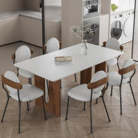STAR BANNER Italian Simple Retro Small Apartment Rectangular Dining Table And Chair Combination