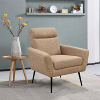 George Oliver Versatile Upholstered Fabric Accent Chair, Bedroom Leisure Single Sofa Chair, TV armrest seat