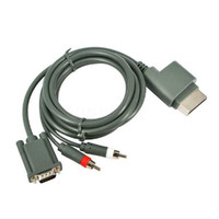6 ft. High Definition VGA - Video &amp; Audio Compatible Cable for Microsoft Xbox 360 - Gray - 69790