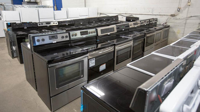 CANADAS LARGEST LIQUIDATORS OF REFURBISHED HOME APPLIANCES!! ONE YEAR FULL WARRANTY in Stoves, Ovens & Ranges in Edmonton Area - Image 2