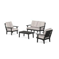 POLYWOOD® Oxford 4-Piece Deep Seating Set with Loveseat