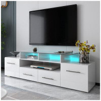 Ivy Bronx Modern,Stylish Functional TV Stand With Colour Changing Led Lights,Universal Entertainment Centre,High Gloss T