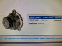 AFTERMARKET WATER PUMP FOR VOLVO D12 20734268