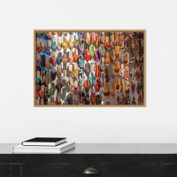 Latitude Run® Moroccan Sandals By Richard Silver Framed Canvas Wall Art Print