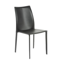 Orren Ellis Set Of Two Premium All Black Stacking Dining Chairs
