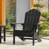 Rosecliff Heights Outdoor Chair Adirondack Poly Lumber Chair, Patio Single Chair With 300 Lbs Weight Capacity For Backya
