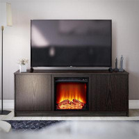 Ameriwood Home Bartow Electric Fireplace TV Stand, Espresso