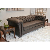 Williston Forge Jennavive 93'' Rolled Arm Chesterfield Sofa