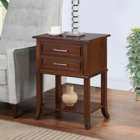 House of Hampton Sydney 2 Drawer End Table with Shelf