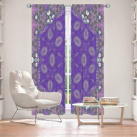 East Urban Home Lined Window Curtains 2-panel Set for Window Size by Pam Amos - Star Struck 3 Purple