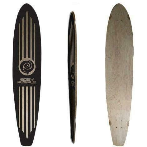 Easy People Longboard Pintail/ Kicktail Series Natural Deck + Grip Tape in Skateboard