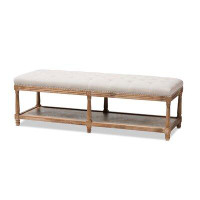 One Allium Way Bem French Country Upholstered Storage Bench