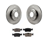 Front Disc Rotors and Ceramic Brake Pads Kit by Transit Auto K8C-100182