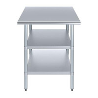 Express KitchQuip Stainless Steel Work Table With Second Undershelf